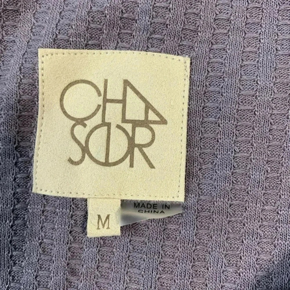 Chaser Purple Waffle Knit Long Sleeve Thermal Top - Picture 5 of 8